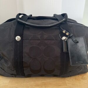 Coach Kyra Signature C Book Travel Duffle Bag Black F77286 Weekender